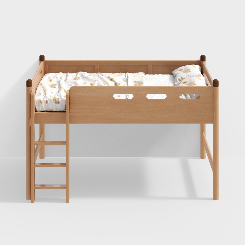 G71#中高床 - 自然木色