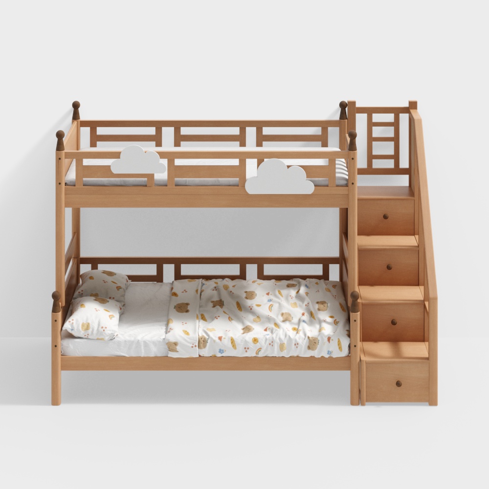 Oslo Ladder Cabinet - Natural Wood Color