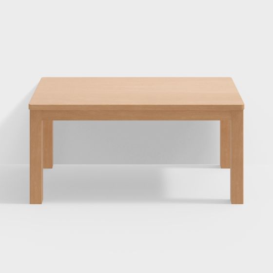 Elegant Wooden Coffee Table 3D model for Modern Spaces