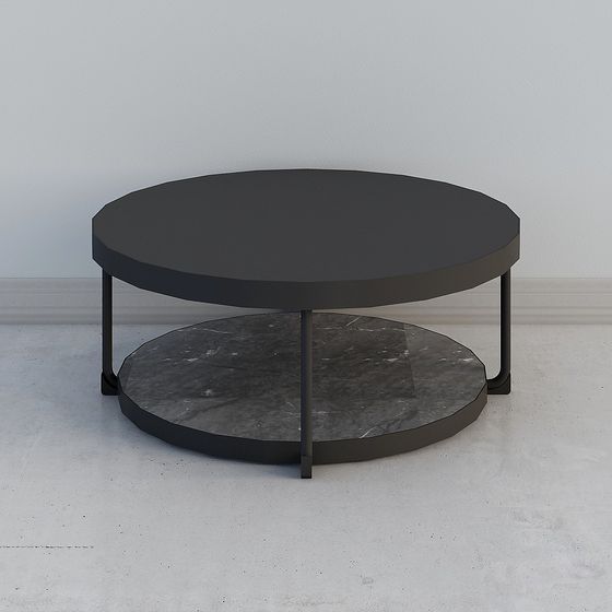 Stylish Low-Polygon Round Table 3D Model