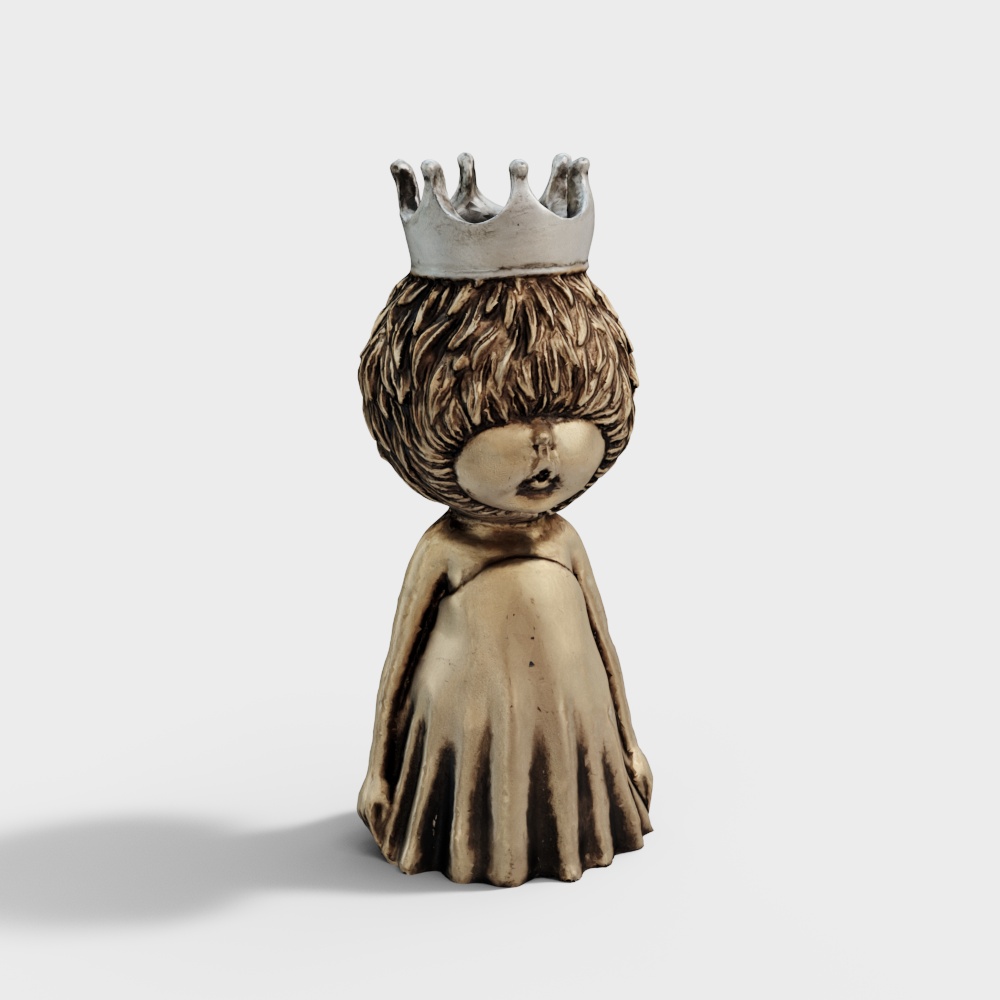 Low Poly Princess Crown 3D model