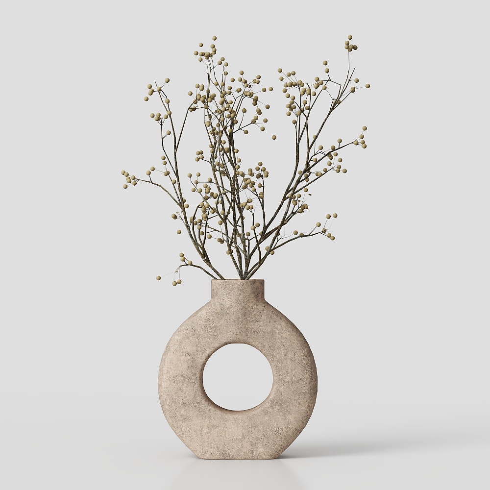 말린 가지 장식