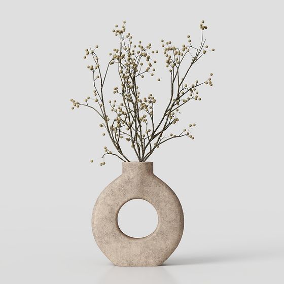 말린 가지 장식