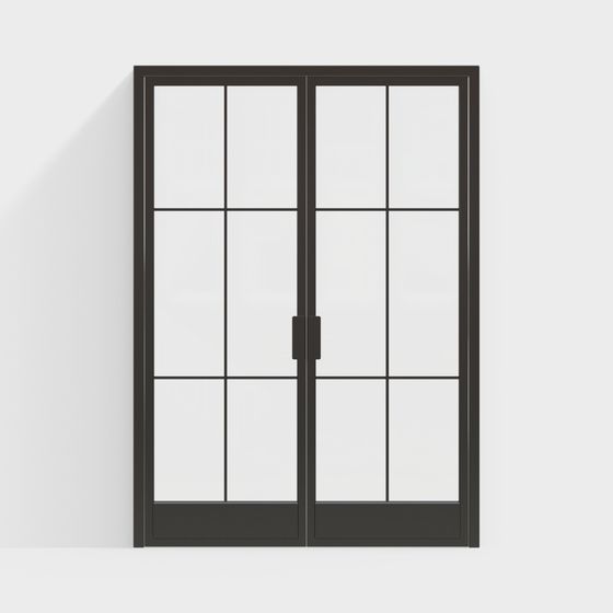 Chic Double Door 3D model for Contemporary Spaces