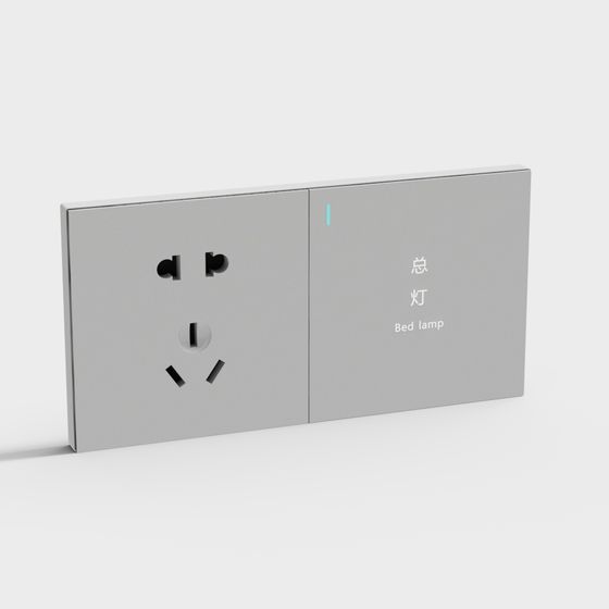 Elegant Minimalist 3D Socket Model