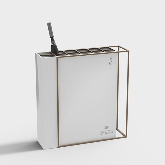 Elegant Minimalist Umbrella Stand 3D model