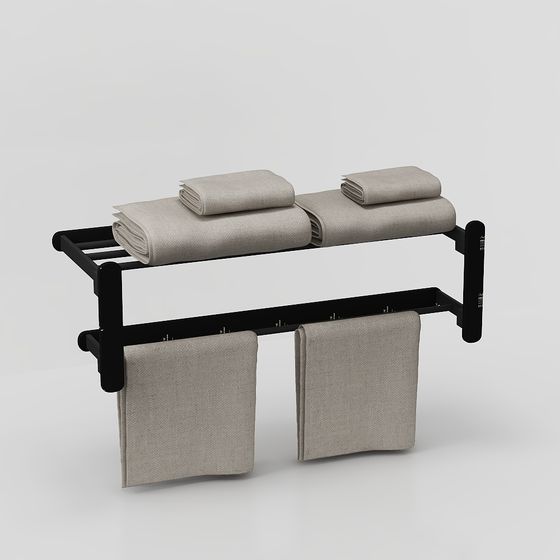 Minimalist Towel Rack 3D Model