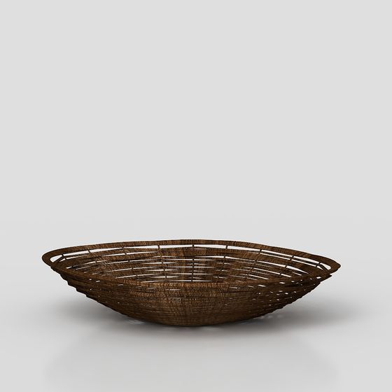 Detailed Woven Basket 3D model