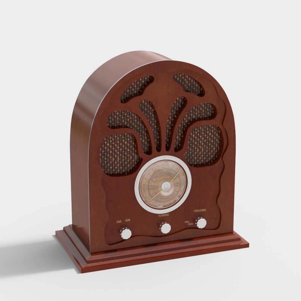 Vintage Radio 3D model with Retro Charm