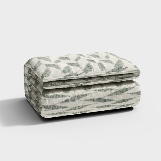 Elegant Low-Poly Sofa Cushion 3D model