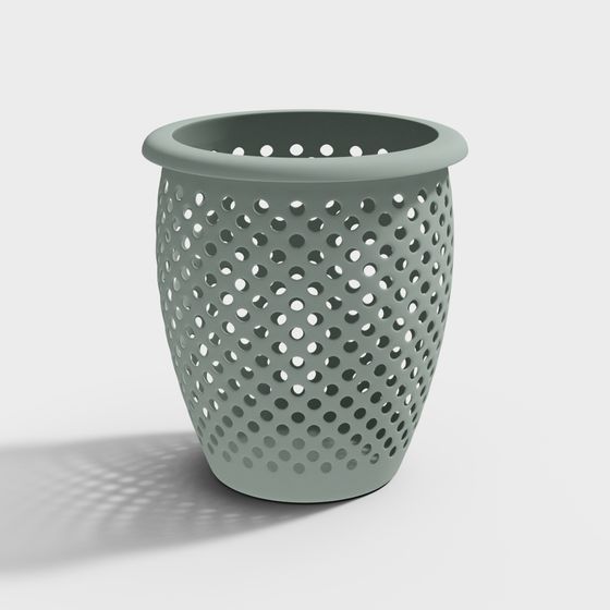 Elegant Hollow Vase 3D model for Artistic Spaces