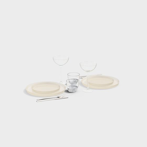 Sophisticated Tableware 3D model for Chic Designs