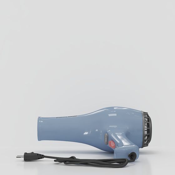 Low-Poly Hair Dryer 3D Model for Modern Design