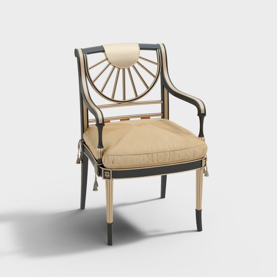 Elegant Armchair 3D model for Classic and Modern Interiors