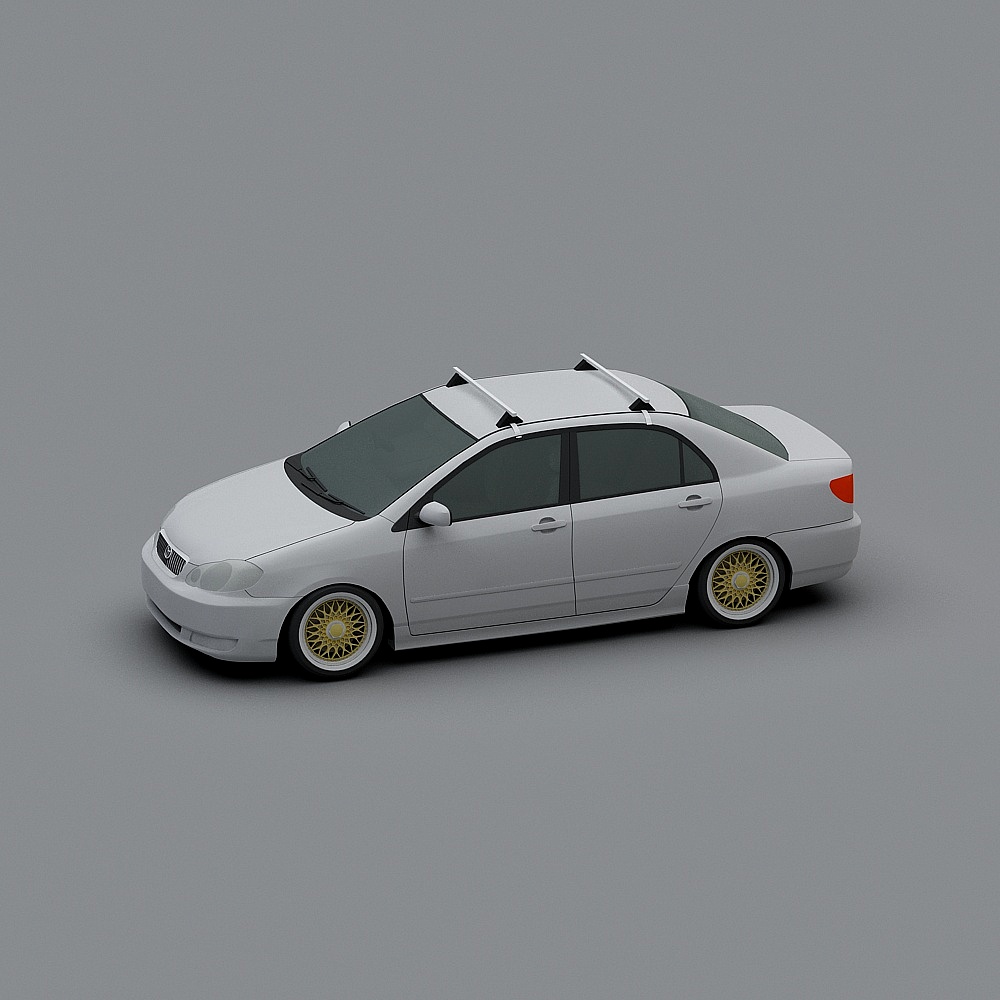 Silver Toyota Corolla 3D model