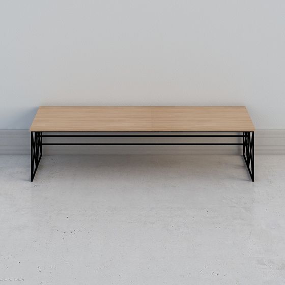 Industrial Style Long Table 3D model