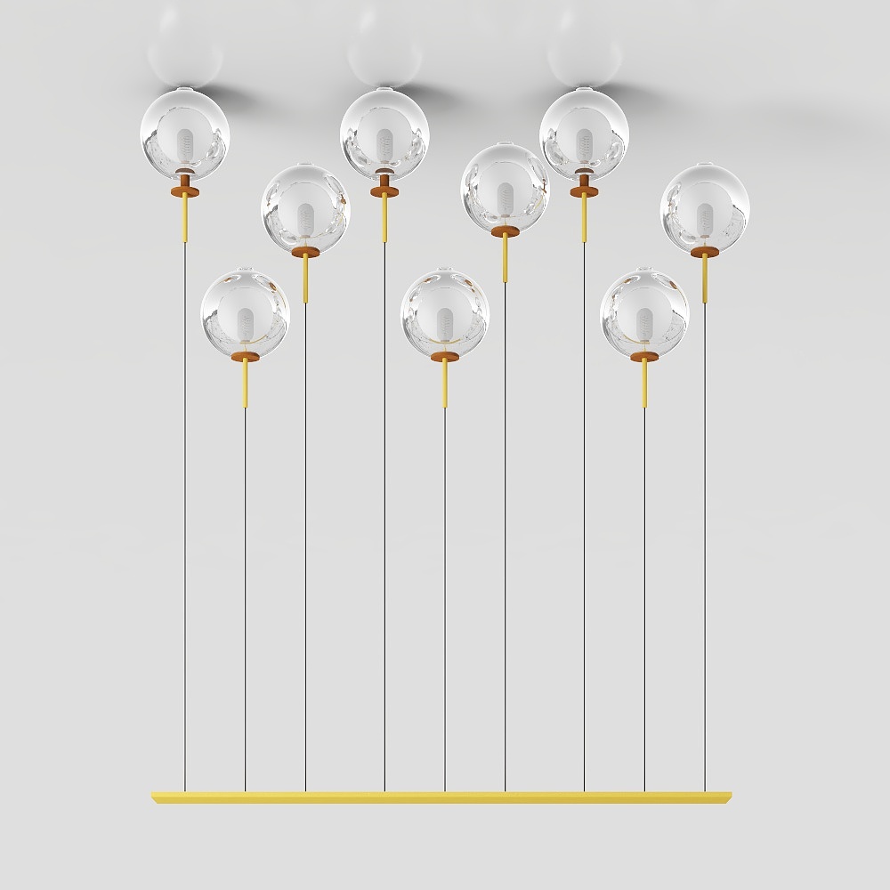 Sphere Cascade 3D model Pendant Lamp