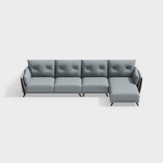 Stylish Low-Poly Sofa 3D Model for Contemporary Spaces