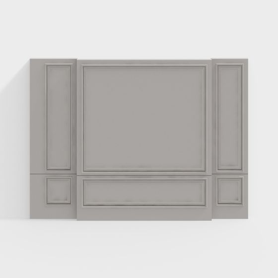 Elegant Low-Polygon Wall Panel 3D model