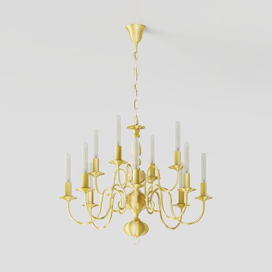 โคมไฟระย้า+เทียน+หลอด+หลอดไฟ+สองชั้น