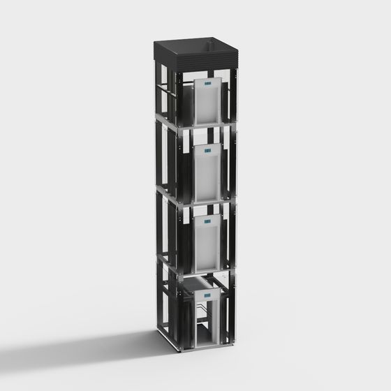 Stylish Low-Poly Elevator 3D model for Modern Spaces