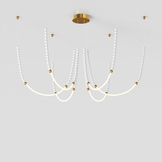 Elegant Low-Poly Chandelier 3D Model
