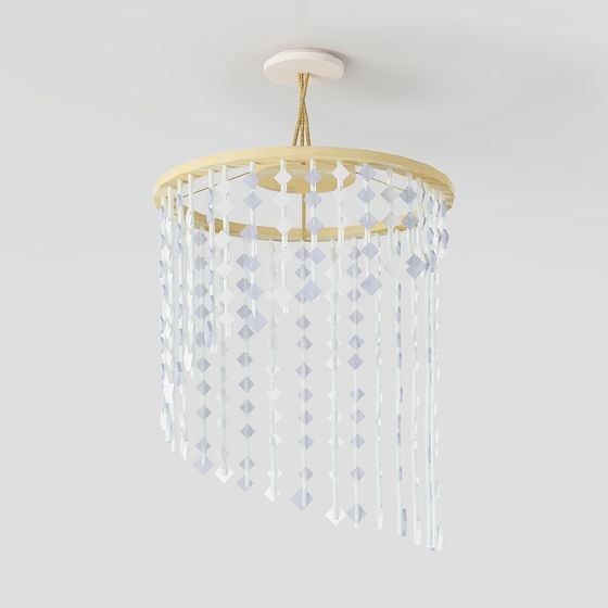 Chic Low-Poly Pendant Light 3D model