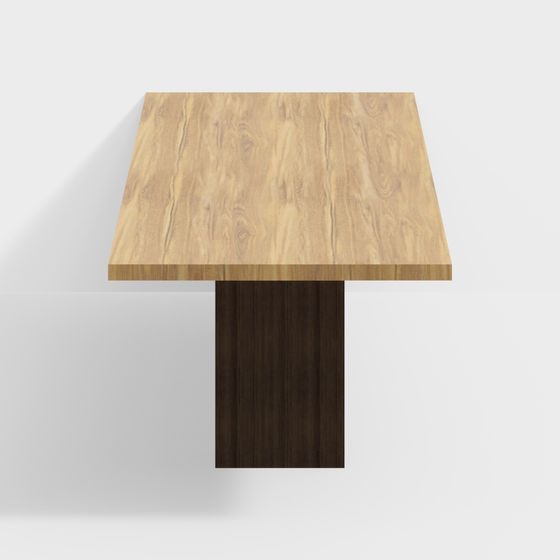 Stylish Wooden Dining Table 3D model