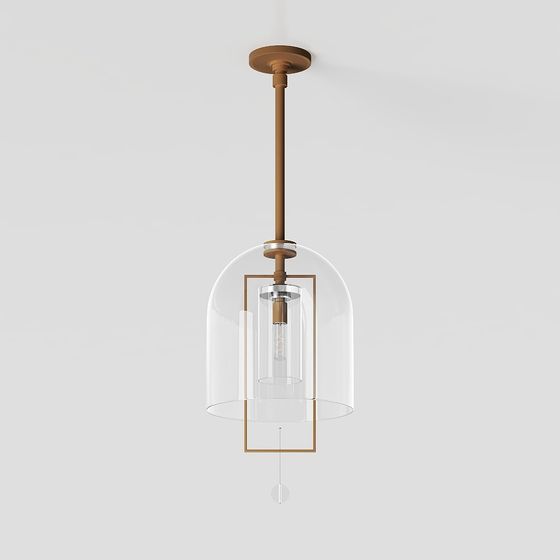 Elegant Low-Polygon Chandelier 3D model for Creative Spaces