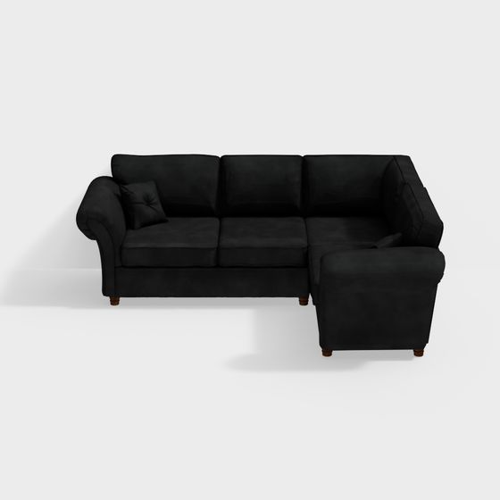 Stylish Low-Poly Modern Sofa 3D Model