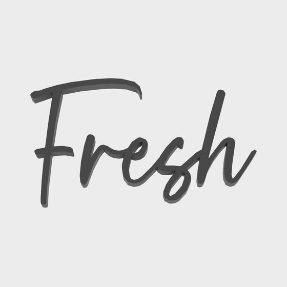 Stylish Low-Poly 3D Model 'Fresh' for Creative Projects