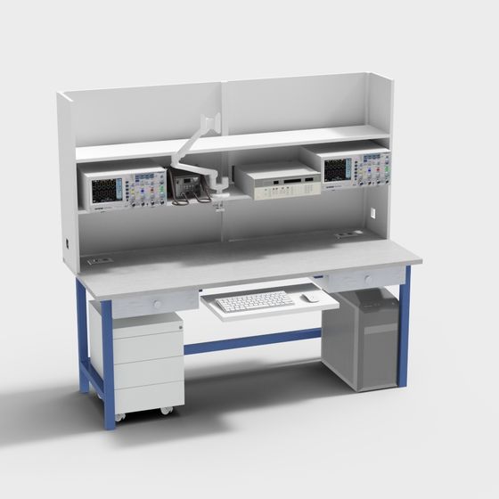 Modern Electronic Lab Workbench 3D Model
