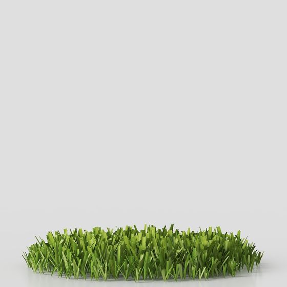 Natural Low-Poly Grass 3D Model for Creative Projects