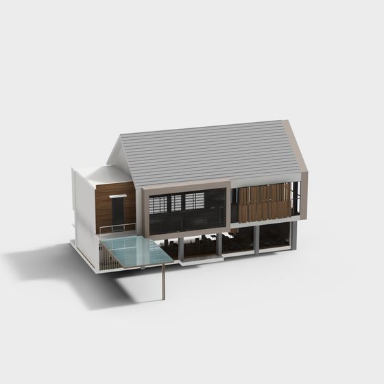 Urban Oasis Modern Residential 3D model for Creative Projects