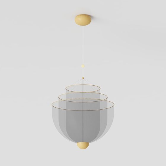 Suspended Light 3D model for Elegant Interiors