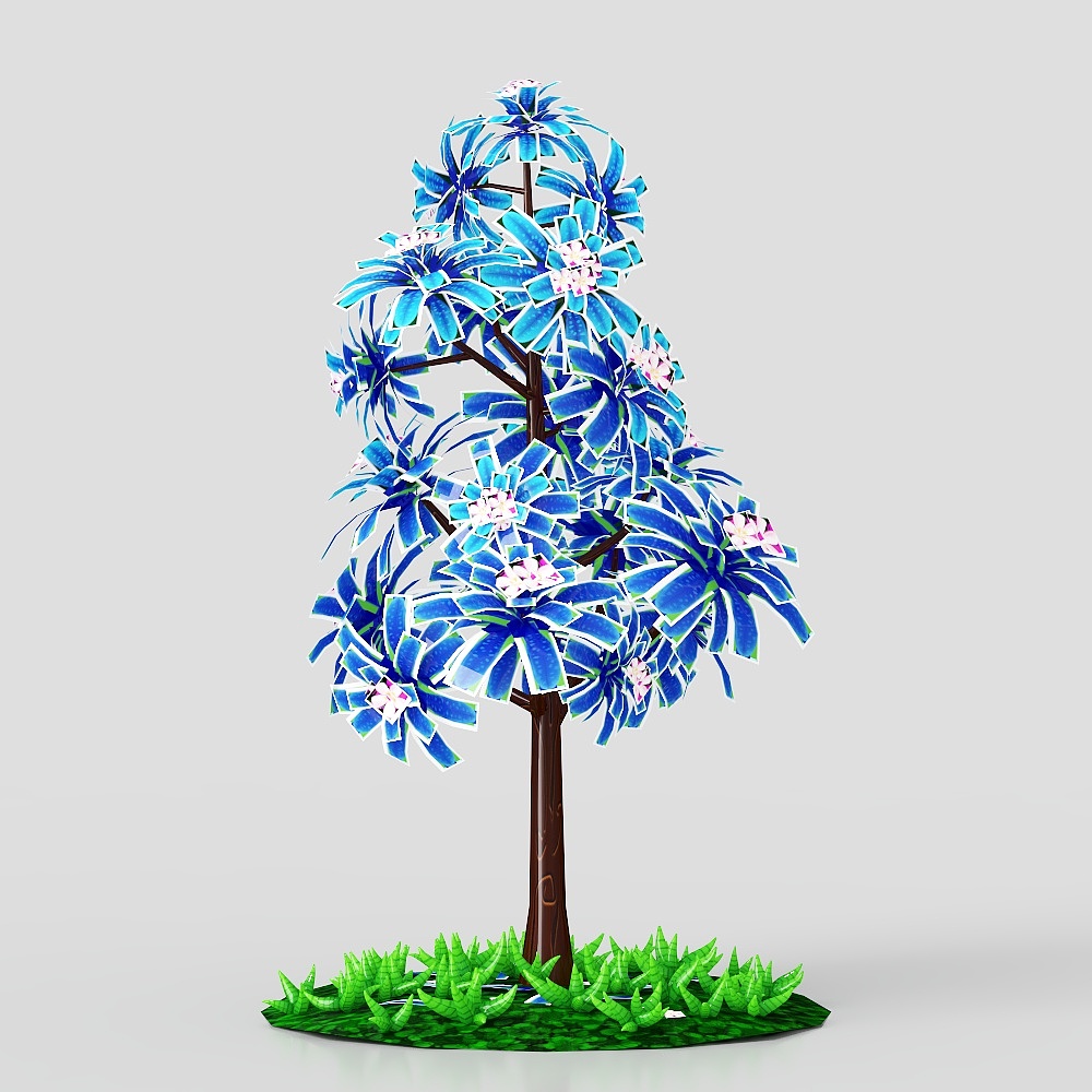 Stilisiertes handbemaltes Baum