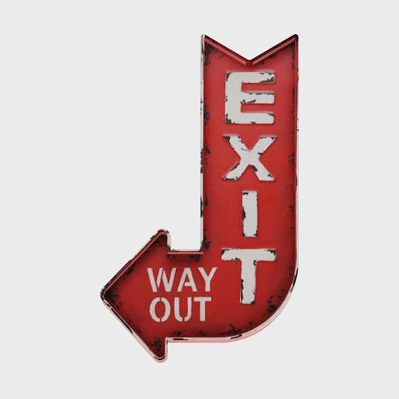 Stylish Vintage Exit Sign 3D model