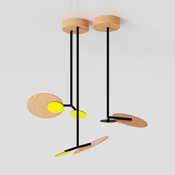 Geometric Minimalist Chandelier 3D model