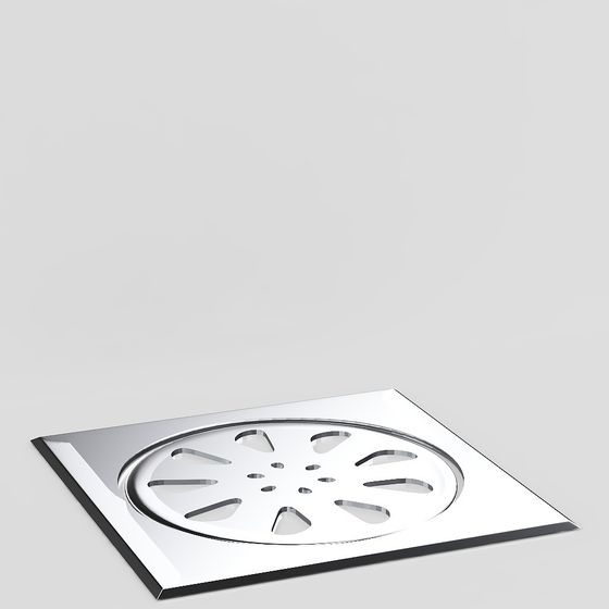 Sleek Square Floor Drain 3D model