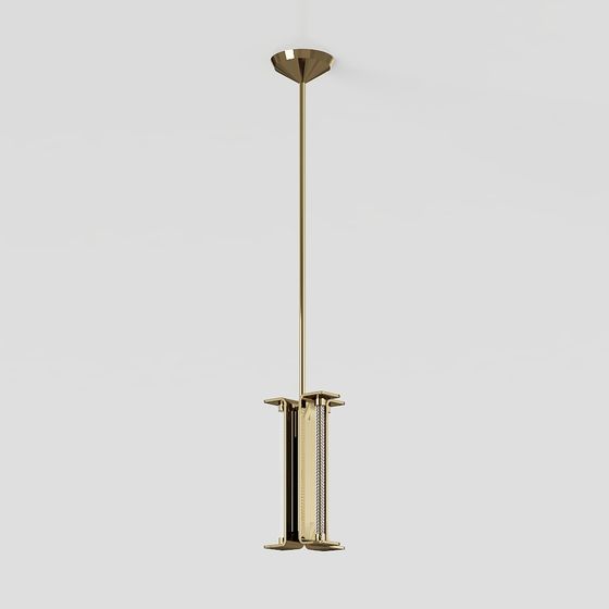 Golden Elegance Pendant Light 3D model
