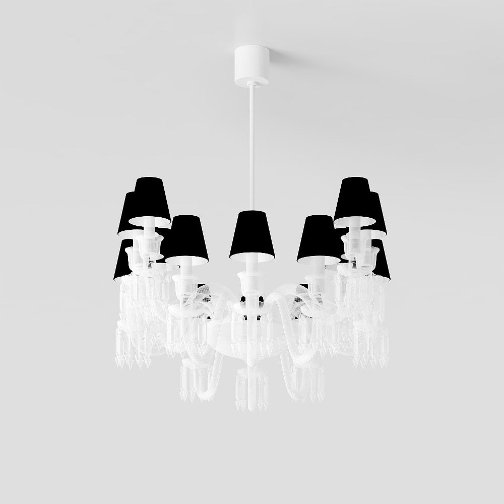 Elegant Low-Polygon Chandelier 3D model