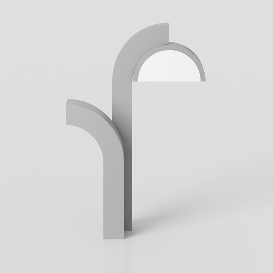 Modern Arc Lamp Post 3D model