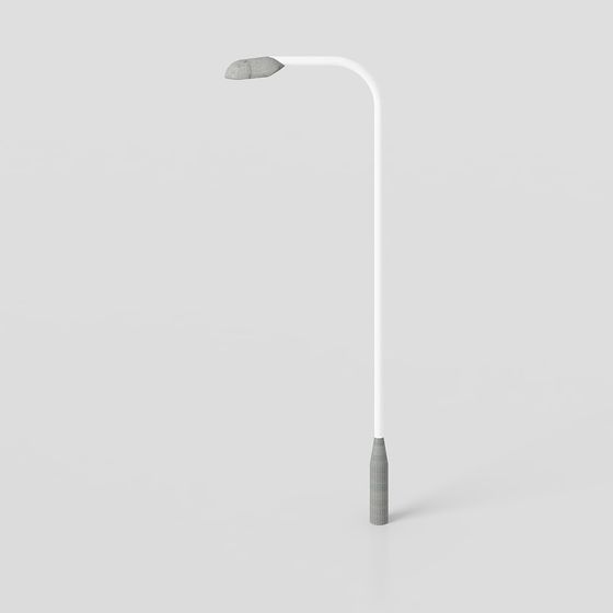 Contemporary Low-Polygon Street Lamp 3D model