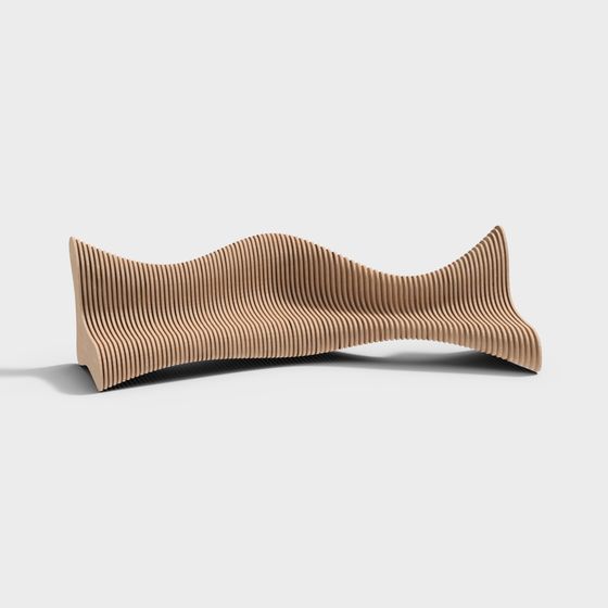 Nature-Inspired Wave Chair 3D Model
