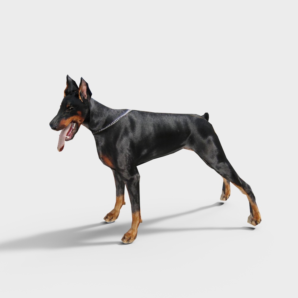 Lifelike Doberman 3D Model for Designers