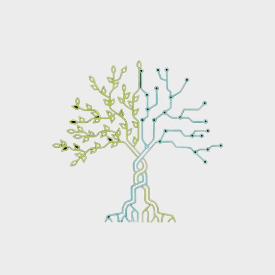 CyberGrowth Tree 3D model for Futuristic Designs