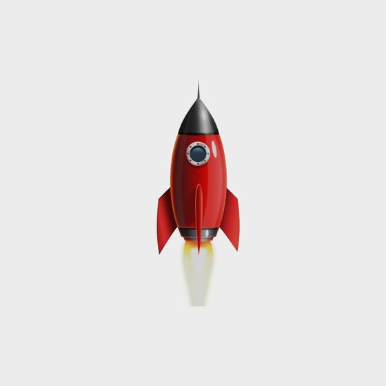 Vibrant Rocket 3D model for Innovative Designs