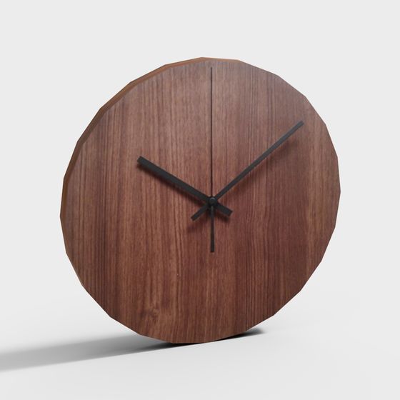 Modern Low-Poly Clock 3D model for Creative Projects