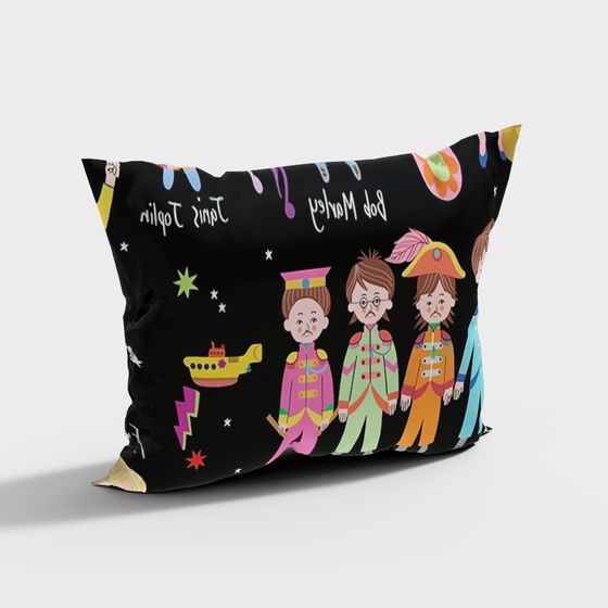 Pop Art Beatles 3D Pillowcase Model