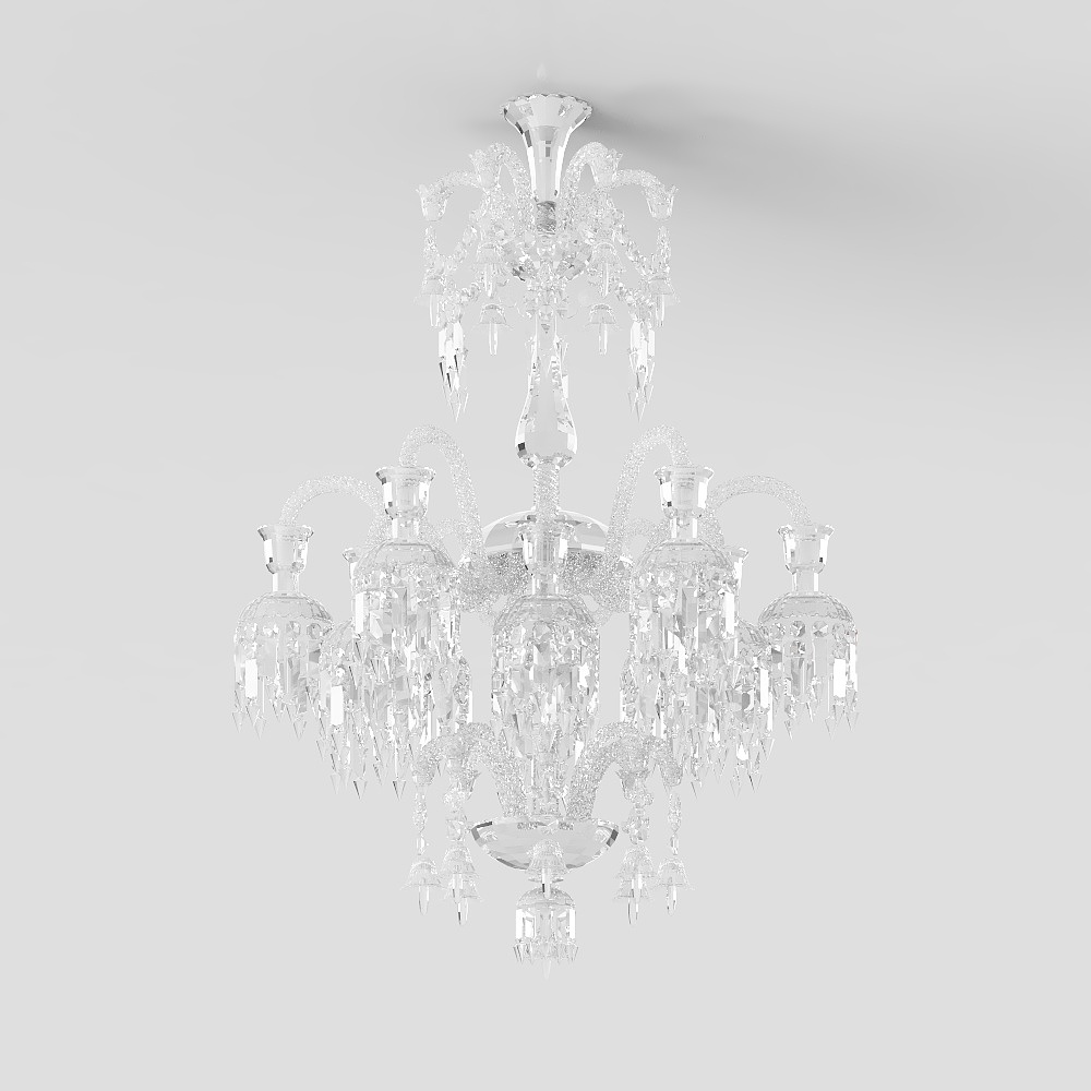 Elegant Crystal Chandelier 3D model